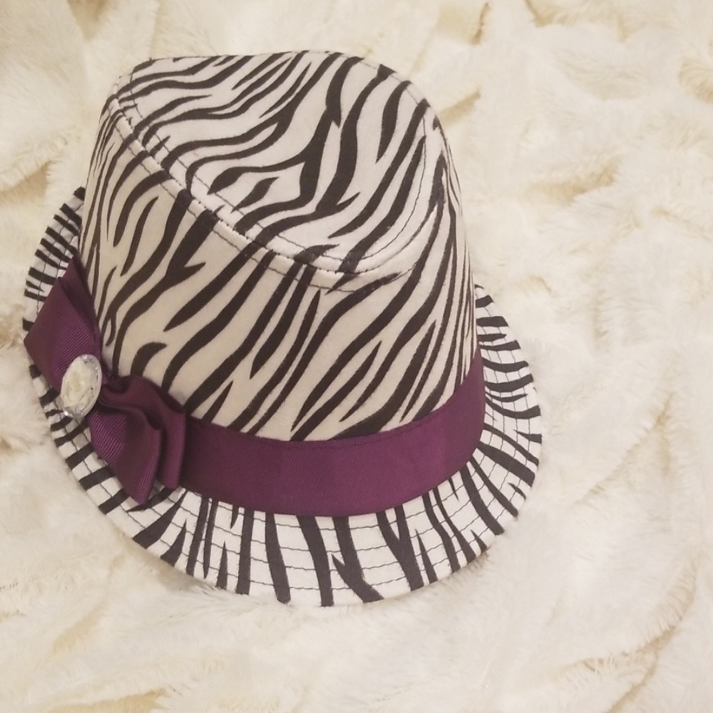 Purple zebra Fedora
